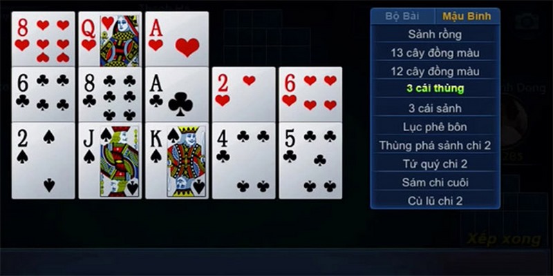 Chọn bàn cược mậu binh online