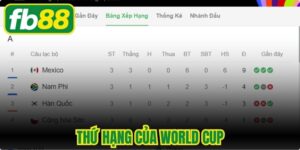 Thứ Hạng Của World Cup