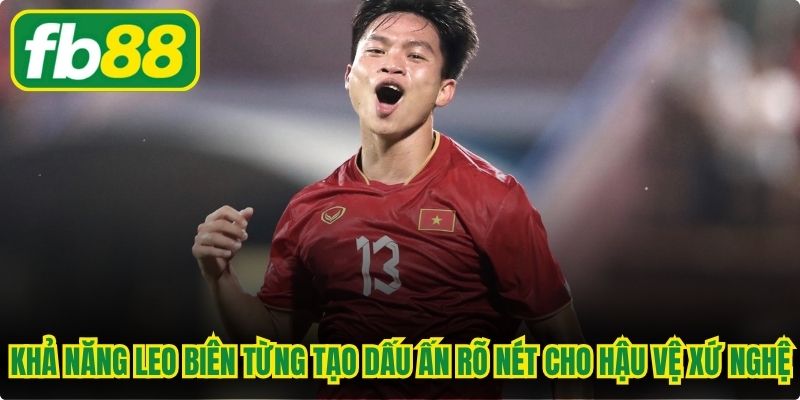 Khả năng leo biên từng tạo dấu ấn rõ nét cho hậu vệ xứ Nghệ